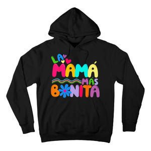 La MaMa Mas Bonita Retro Groovy Funny Spanish Mothers Day Tall Hoodie