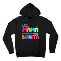 La MaMa Mas Bonita Retro Groovy Funny Spanish Mothers Day Tall Hoodie