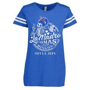 La Madre Mas Chingona Soy La Jefa Skeleton Lover Enza Ladies Jersey Football T-Shirt