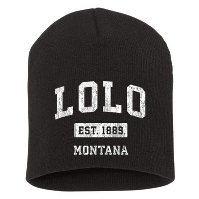 Lolo Montana Mt Vintage Sports Established Short Acrylic Beanie
