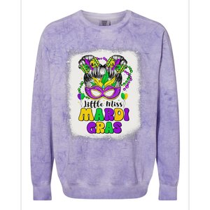 Little Miss Mardi Gras Colorblast Crewneck Sweatshirt