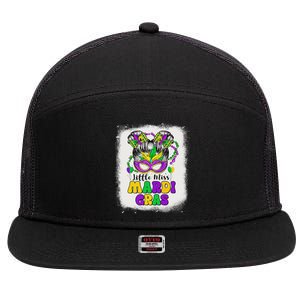 Little Miss Mardi Gras 7 Panel Mesh Trucker Snapback Hat