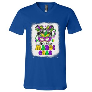 Little Miss Mardi Gras V-Neck T-Shirt