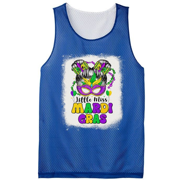 Little Miss Mardi Gras Mesh Reversible Basketball Jersey Tank