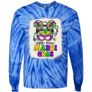 Little Miss Mardi Gras Tie-Dye Long Sleeve Shirt