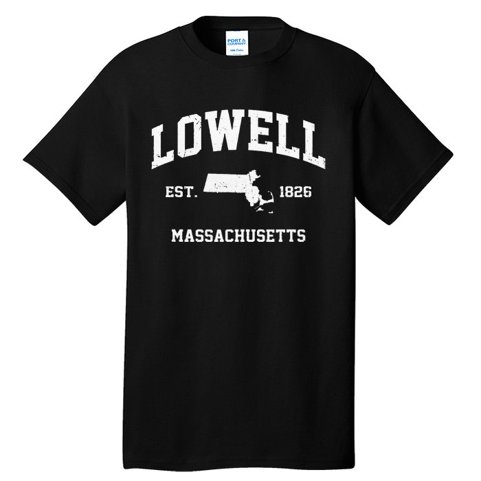 Lowell Massachusetts MA Vintage State Athletic Style Tall T-Shirt