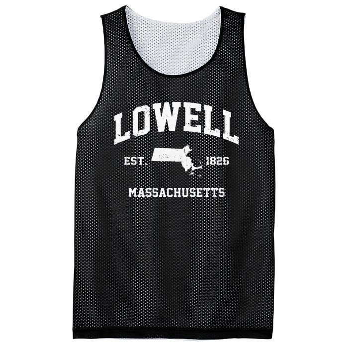 Lowell Massachusetts MA Vintage State Athletic Style Mesh Reversible Basketball Jersey Tank