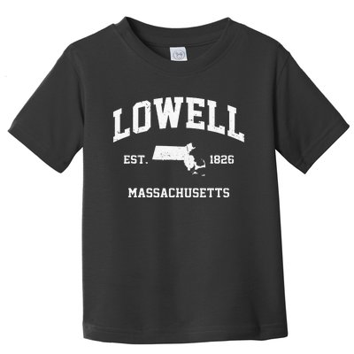 Lowell Massachusetts MA Vintage State Athletic Style Toddler T-Shirt