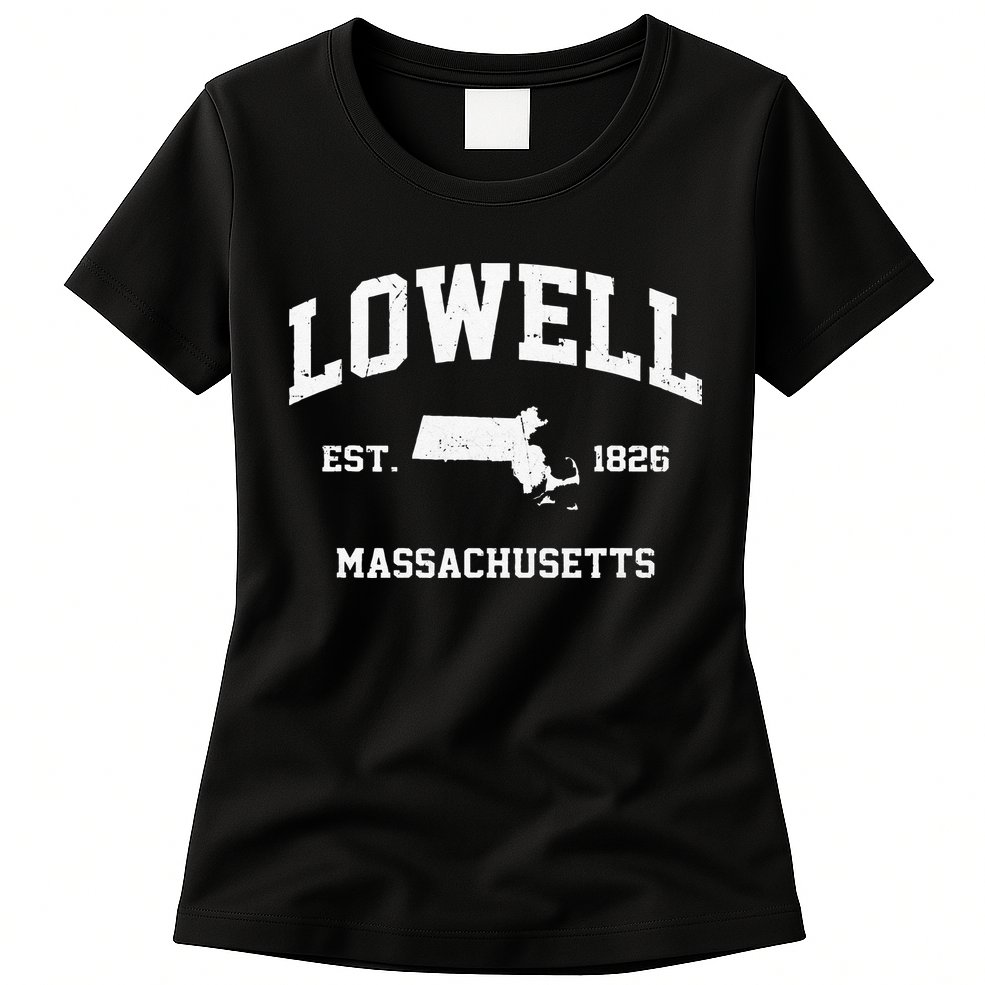 Lowell Massachusetts MA Vintage State Athletic Style Womens T-Shirt