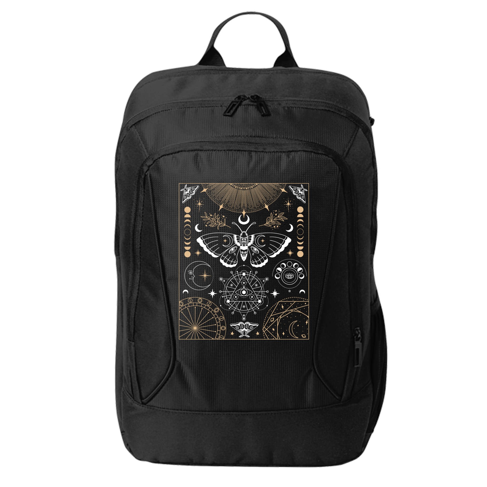 Luna Moth Moon Phases Witchy Dark Academia Aesthetic Gift City Backpack