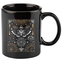 Luna Moth Moon Phases Witchy Dark Academia Aesthetic Gift 11oz C Handle Ceramic Mug
