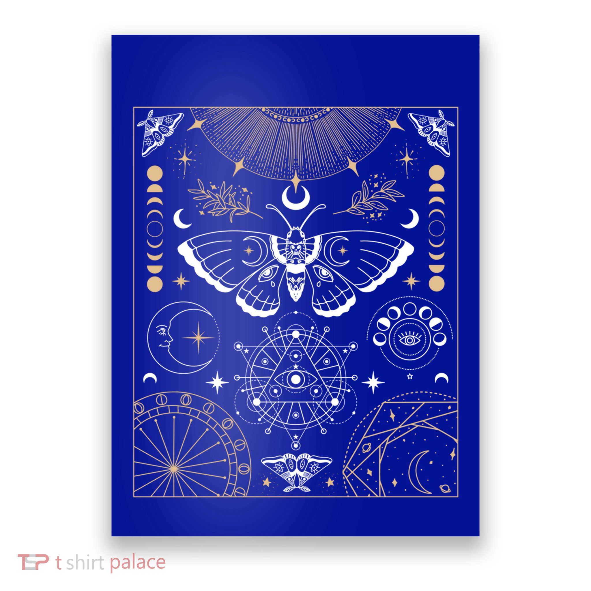 Luna Moth Moon Phases Witchy Dark Academia Aesthetic Gift Poster