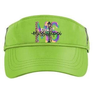 Leopard Mississippi Ms Mardi Gras Adult Drive Performance Visor