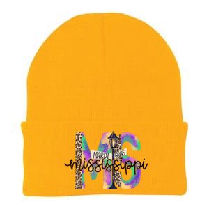 Leopard Mississippi Ms Mardi Gras Knit Cap Winter Beanie