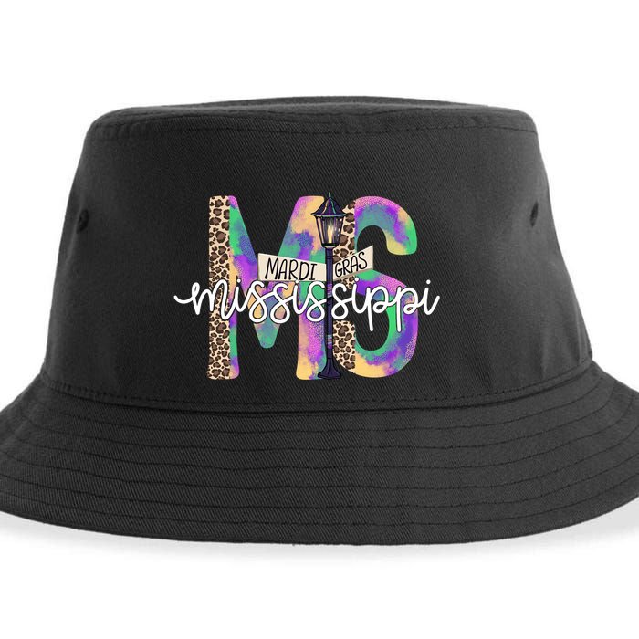 Leopard Mississippi Ms Mardi Gras Sustainable Bucket Hat