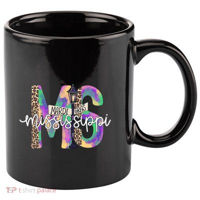 Leopard Mississippi Ms Mardi Gras 11oz C Handle Ceramic Mug