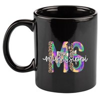 Leopard Mississippi Ms Mardi Gras 11oz C Handle Ceramic Mug