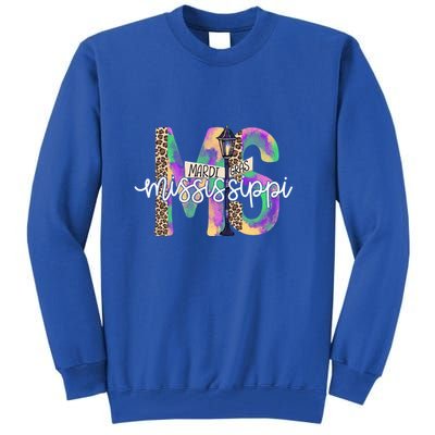 Leopard Mississippi Ms Mardi Gras Tall Sweatshirt