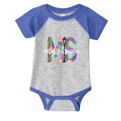 Leopard Mississippi Ms Mardi Gras Infant Baby Jersey Bodysuit