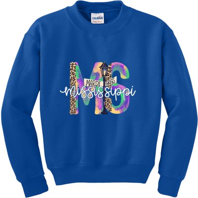 Leopard Mississippi Ms Mardi Gras Kids Sweatshirt