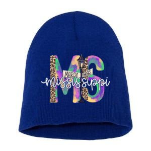 Leopard Mississippi Ms Mardi Gras Short Acrylic Beanie