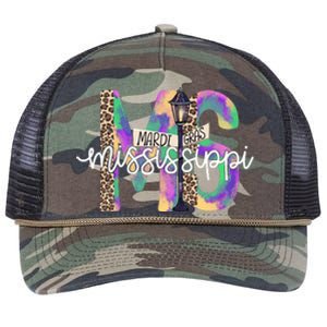 Leopard Mississippi Ms Mardi Gras Retro Rope Trucker Hat Cap