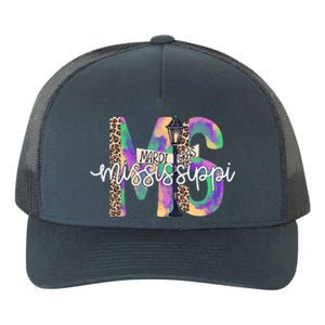 Leopard Mississippi Ms Mardi Gras Yupoong Adult 5-Panel Trucker Hat