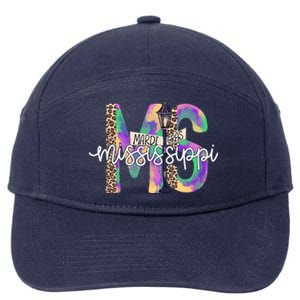 Leopard Mississippi Ms Mardi Gras 7-Panel Snapback Hat