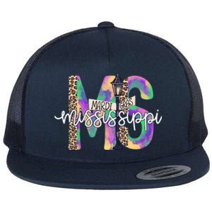 Leopard Mississippi Ms Mardi Gras Flat Bill Trucker Hat