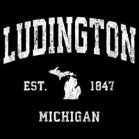 Ludington Michigan Mi Vintage Athletic Sports Kids T-Shirt