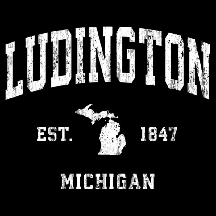 Ludington Michigan Mi Vintage Athletic Sports Kids T-Shirt