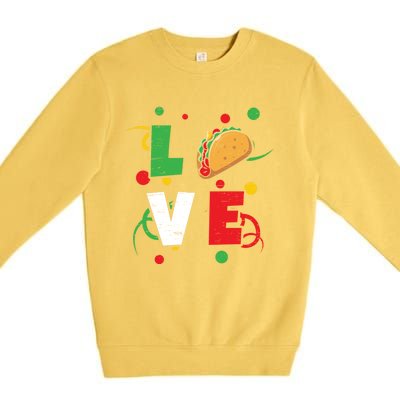 Love Mayo Mexican Fiesta Cinco De Mayo Valentine`s Day Gift Premium Crewneck Sweatshirt