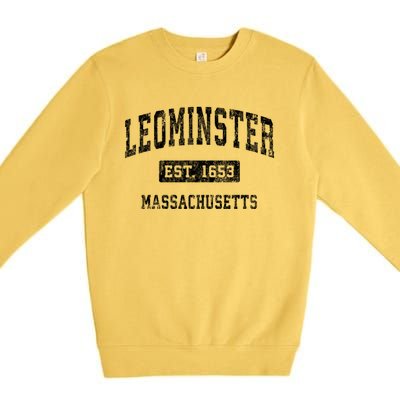 Leominster Massachusetts Ma Vintage Established Premium Crewneck Sweatshirt