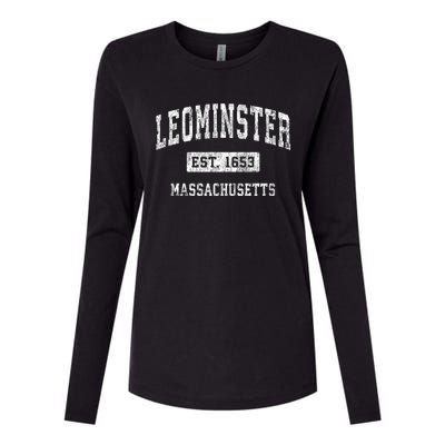 Leominster Massachusetts Ma Vintage Established Womens Cotton Relaxed Long Sleeve T-Shirt