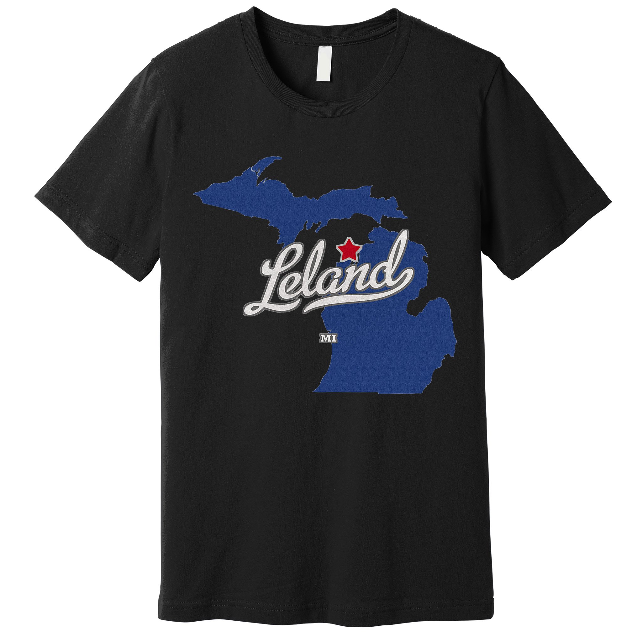 Leland Michigan MI Map Premium T-Shirt