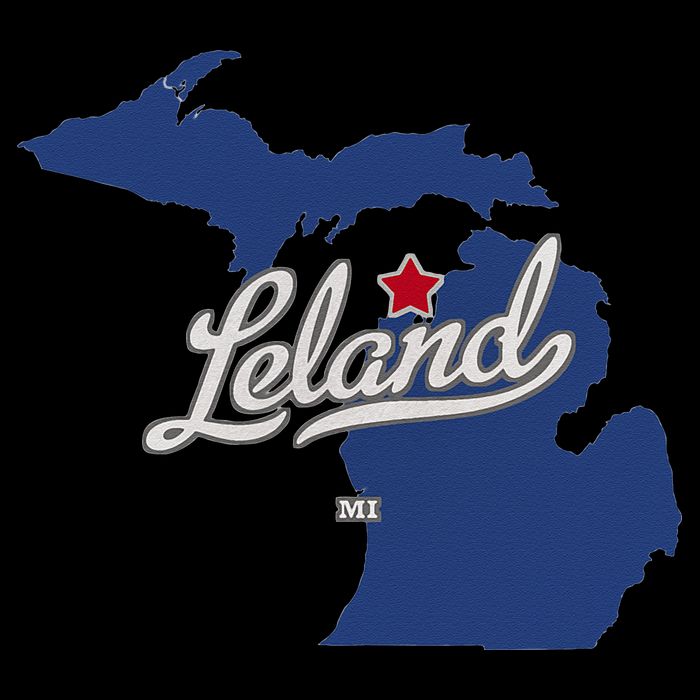 Leland Michigan MI Map Baby Bodysuit