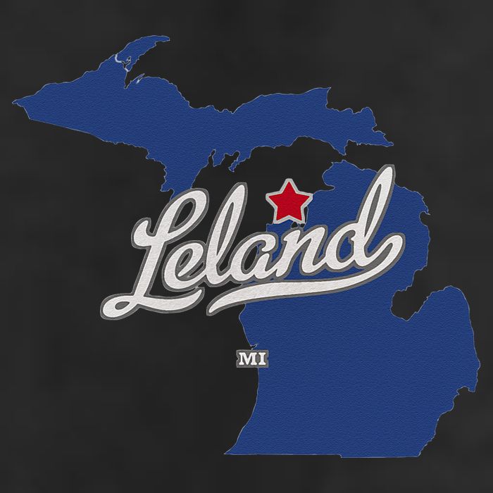 Leland Michigan MI Map Hat