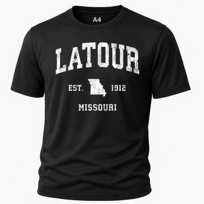 Latour Missouri Mo Vintage Athletic Sports Cooling Performance Crew T-Shirt