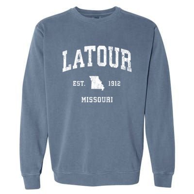 Latour Missouri Mo Vintage Athletic Sports Garment-Dyed Sweatshirt