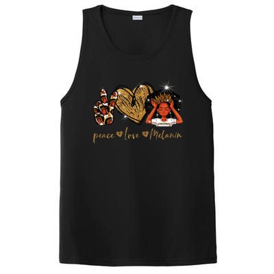 Love My Melanin Gift Black Owned Business Peace Love Melanin Gift PosiCharge Competitor Tank