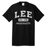 Lee Massachusetts Ma Vintage Sports Established Tall T-Shirt