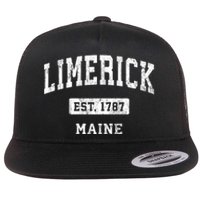 Limerick Maine Me Vintage Sports Established Flat Bill Trucker Hat