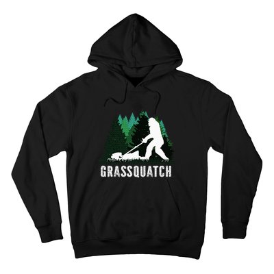 Lawn Mower Mowing Dad Landscaper Bigfoot Yeti Sasquatch Hoodie