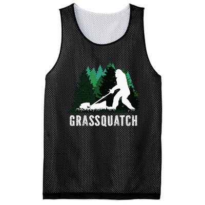 Lawn Mower Mowing Dad Landscaper Bigfoot Yeti Sasquatch Mesh Reversible Basketball Jersey Tank