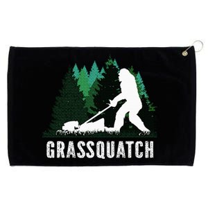 Lawn Mower Mowing Dad Landscaper Bigfoot Yeti Sasquatch Grommeted Golf Towel