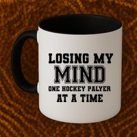 Losing My Mind One Hockey Player At A Time Father's Day Gift Mug