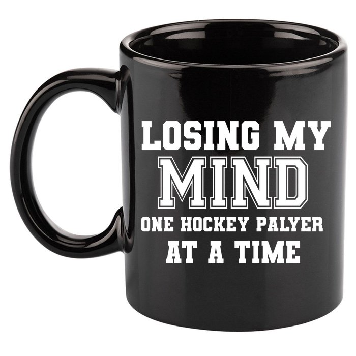Losing My Mind One Hockey Player At A Time Father's Day Gift 11oz C Handle Ceramic Mug