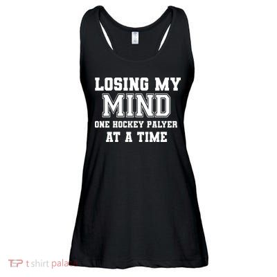 Losing My Mind One Hockey Player At A Time Father's Day Gift Ladies Essential Flowy Tank