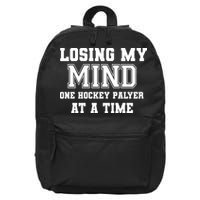 Losing My Mind One Hockey Player At A Time Father's Day Gift 16 in Basic Backpack