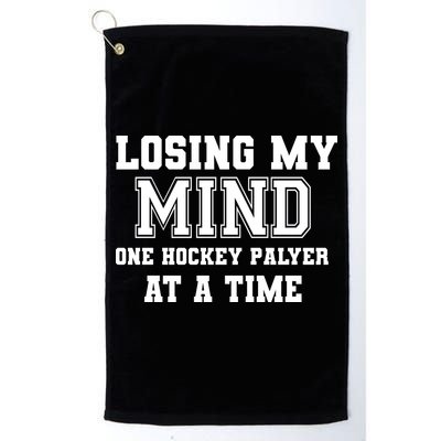 Losing My Mind One Hockey Player At A Time Father's Day Gift Golf Towel